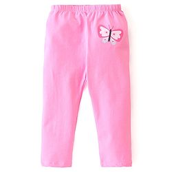 Babyhug Cotton Lycra Full Length Leggings Heart & Butterfly Print Pack of 3 - Multicolour