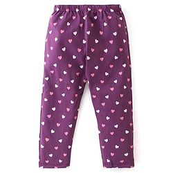 Babyhug Cotton Lycra Full Length Leggings Heart & Butterfly Print Pack of 3 - Multicolour