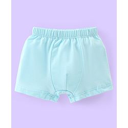 Babyhug 100% Cotton Animal Printed Trunk Pack of 3 - White Blue & Green