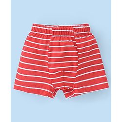 Babyhug 100% Cotton Striped & Whales Print Briefs Pack of 3 - Red White & Navy