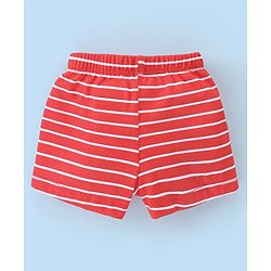 Babyhug 100% Cotton Striped & Whales Print Briefs Pack of 3 - Red White & Navy