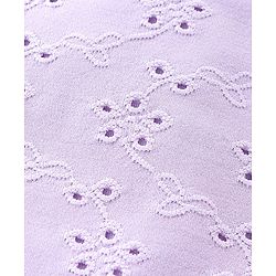 Babyhug Cotton Sleeveless Top & Shorts With Floral Embroidery - Purple