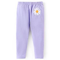 Babyhug Cotton Lycra Knit Full Length Leggings With Strech Unicorn Print Pack of 3 - Multicolor