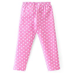 Babyhug Cotton Lycra Knit Full Length Leggings Butterfly & Dot Print Pack of 2- Multicolour