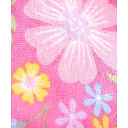 Babyhug Cotton Lycra Knit Full Length Leggings With Strech Floral Print Pack of 2 - Pink & Yellow