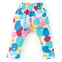 Babyhug Cotton Interlock Knit Full Length Diaper Legging Circle Print Pack of 3 - Multicolor