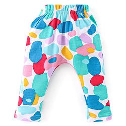 Babyhug Cotton Interlock Knit Full Length Diaper Legging Circle Print Pack of 3 - Multicolor
