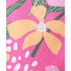 Babyhug Cotton Lycra Full Length Leggings Floral Printed - Pink