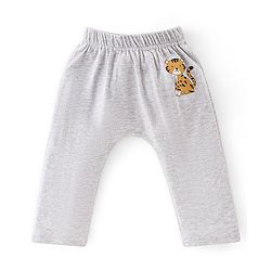 Babyhug Cotton Full Length Diaper Leggings Tiger & Stripes Print Pack Of 3- White Yellow & Green