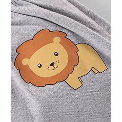 Babyhug Cotton Full Length Diaper Leggings Lion & Stripes Print Pack Of 3- White Yellow & Green