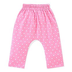 Babyhug Cotton Knit Full Length Diaper Leggings Mushroom Printed Pack of 3 - Pink Yellow & Blue