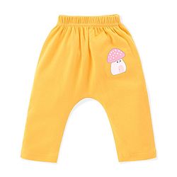 Babyhug Cotton Knit Full Length Diaper Leggings Mushroom Printed Pack of 3 - Pink Yellow & Blue
