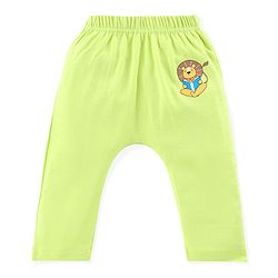 Babyhug Interlock Knit Full Length Diaper Pants Jungle Animals Printed Pack of 3 - Blue & Green