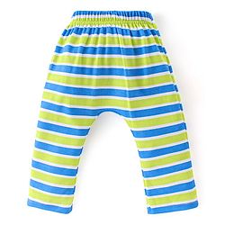 Babyhug Cotton Full Length Diaper Leggings Dino & Stripes Print Pack Of 3- Blue & Green