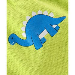 Babyhug Cotton Full Length Diaper Leggings Dino & Stripes Print Pack Of 3- Blue & Green