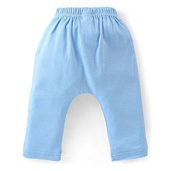 Babyhug Interlock Cotton Knit Stripes & Giraffe Printed Diaper Leggings Pack of 3 - Multicolour
