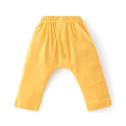 Babyhug Cotton Knit Interlock Full Length Diaper Leggings With Star & Dino Print Pack Of 3 - Yellow Red & Blue