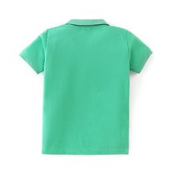Babyhug Cotton Knit Half Sleeves Polo T-Shirt Solid Color - White