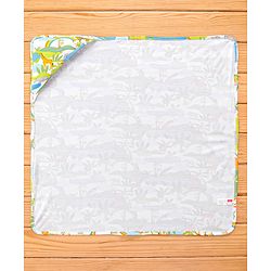 Babyhug Interlock Wrappers With Hood Animal Print L 76.2 x B 76.2 cm - Multicolour
