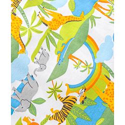 Babyhug Interlock Wrappers With Hood Animal Print L 76.2 x B 76.2 cm - Multicolour