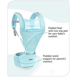 Babyhug Breeze 5 in 1  Hip Seat cum Baby Carrier - Green