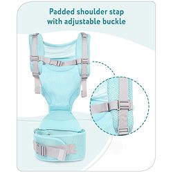 Babyhug Breeze 5 in 1  Hip Seat cum Baby Carrier - Green