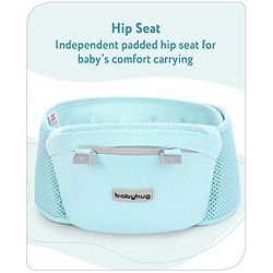 Babyhug Breeze 5 in 1  Hip Seat cum Baby Carrier - Green