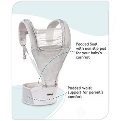 Babyhug Breeze 5 in 1  Hip Seat cum Baby Carrier - Grey