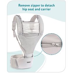 Babyhug Breeze 5 in 1  Hip Seat cum Baby Carrier - Grey