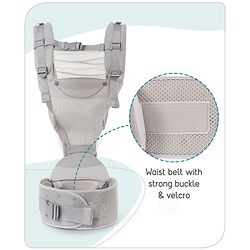 Babyhug Breeze 5 in 1  Hip Seat cum Baby Carrier - Grey