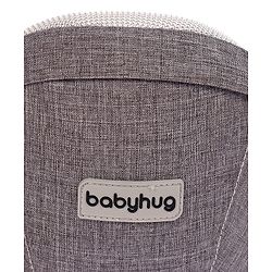 Babyhug Independent 2-in-1 Hip Seat Carrier: Front & back carrying positions, Padded seat for comfort, Adjustable waist belt, Side storage pockets, Supports up to 15kg, Easy weight distribution for parents comfort- Grey