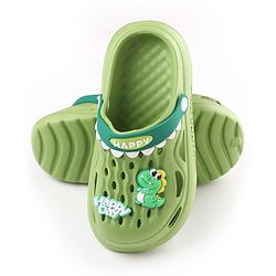 Cute Walk by Babyhug Clogs With Dino Applique - Green
