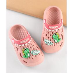 Cute Walk by Babyhug Clogs With Dino Applique - Pink