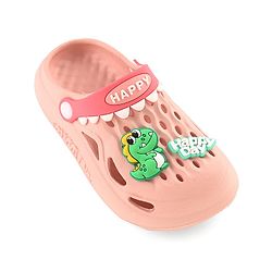 Cute Walk by Babyhug Clogs With Dino Applique - Pink