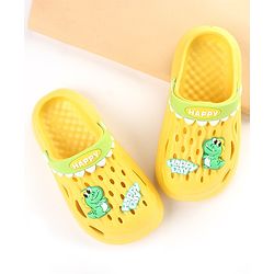 Cute Walk by Babyhug Clogs With Dino Applique - Yellow