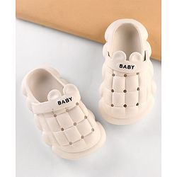 Cute Walk by Babyhug Clogs With Ear Applique - White