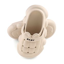 Cute Walk by Babyhug Clogs With Back Strap Closure & Ear Applique - White
