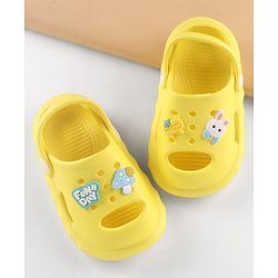 Cute Walk by Babyhug Clogs with Back Strap Bunny Applique Yellow (Gibbitz May Vary)