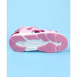Cute Walk by Babyhug Velcro Closure Sandals with Floral Print - Pink