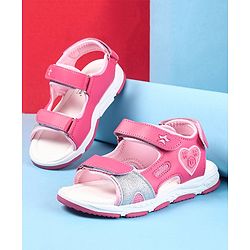 Cute Walk by Babyhug Velcro Closure Sandals - Fuschia