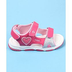 Cute Walk by Babyhug Velcro Closure Sandals - Fuschia