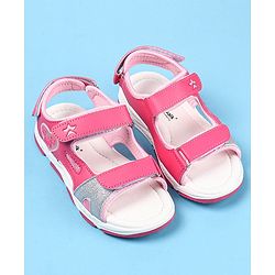 Cute Walk by Babyhug Velcro Closure Sandals - Fuschia