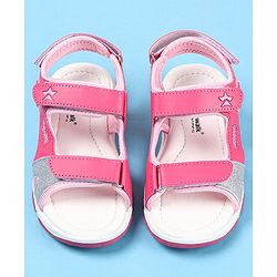 Cute Walk by Babyhug Velcro Closure Sandals - Fuschia
