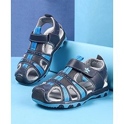 Cute Walk by Babyhug Velcro Closure Sandals - Navy Blue