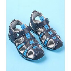 Cute Walk by Babyhug Velcro Closure Sandals - Navy Blue