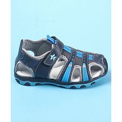 Cute Walk by Babyhug Velcro Closure Sandals - Navy Blue