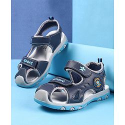 Cute Walk by Babyhug Velcro Closure Sandals - Navy Blue