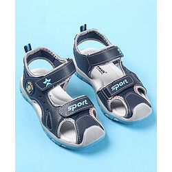 Cute Walk by Babyhug Velcro Closure Sandals - Navy Blue