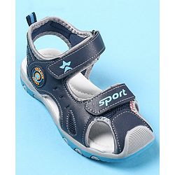 Cute Walk by Babyhug Velcro Closure Sandals - Navy Blue