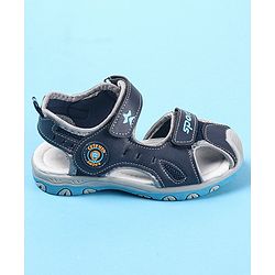 Cute Walk by Babyhug Velcro Closure Sandals - Navy Blue